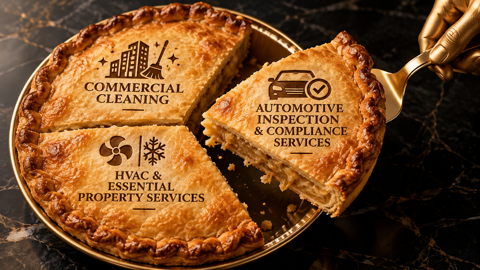 golden pie of essential services